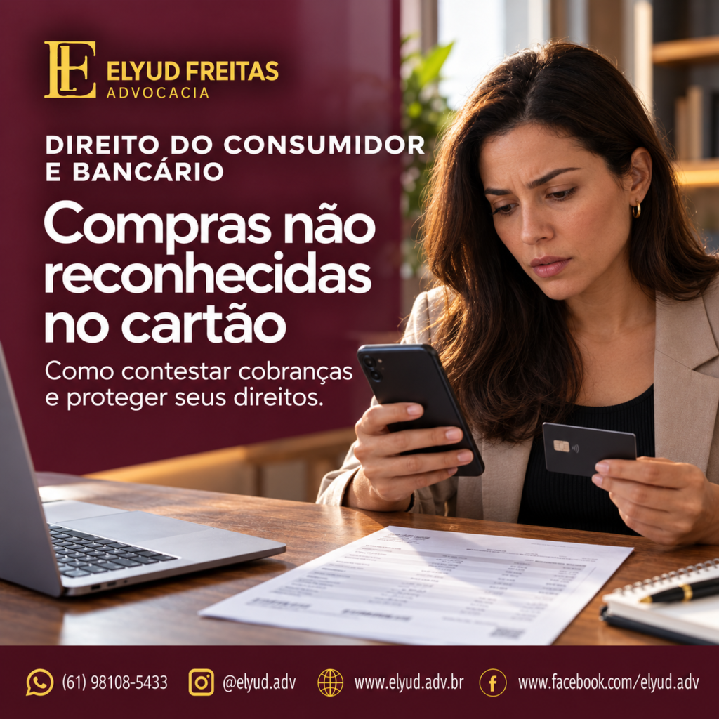 Cartão de crédito, compras não reconhecidas, cobrança indevida, fraude bancária, contestação de compras