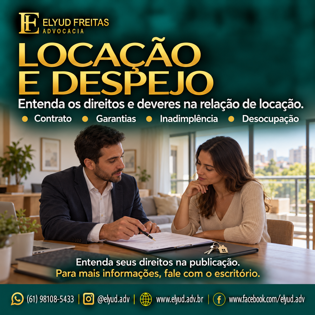 Locação e despejo, contrato de locação, Lei do Inquilinato, caução, vistoria, entrega das chaves, aluguel, Direito Imobiliário