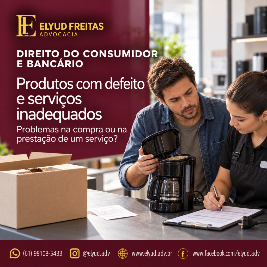 Produto com defeito, serviço inadequado, garantia legal, vício oculto, Direito do Consumidor